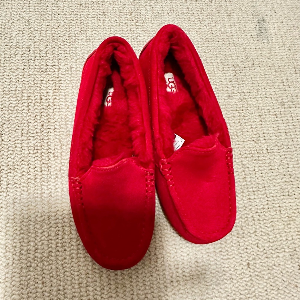 UGG Vibrant Red Suede Loafers